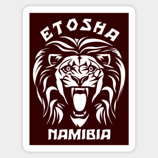 Etosha National Park - Namibia | Lion Face Sticker